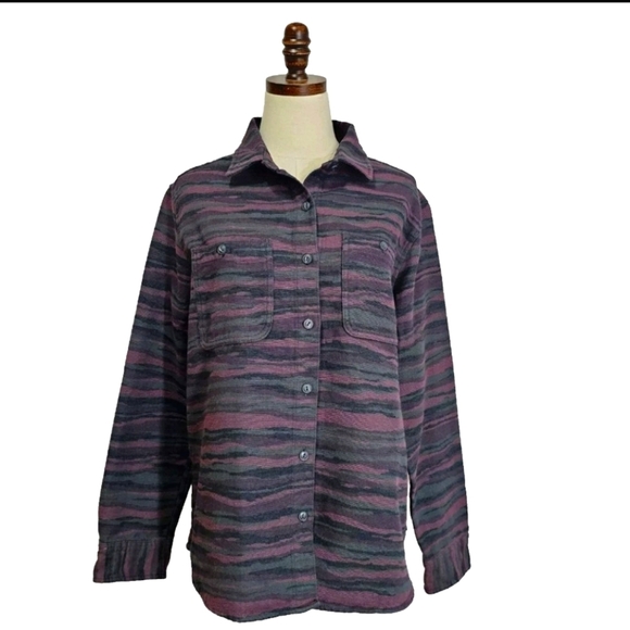 Mountain Hardwear Women Granite Peak Large Buttondown Long Sleeve Shacket Shirt - Picture 1 of 13